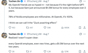 五位华人现身GPT-5发布会，被小扎疯狂挖角后，奥特曼决定高薪留人