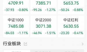 A股收评:三大指数齐跌,沪指失守4000点创指跌1.84%,锂矿股逆市走高!近4100股下跌,成交2.46万亿放量1376亿