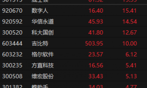 应用软件板块拉升 威士顿20cm涨停